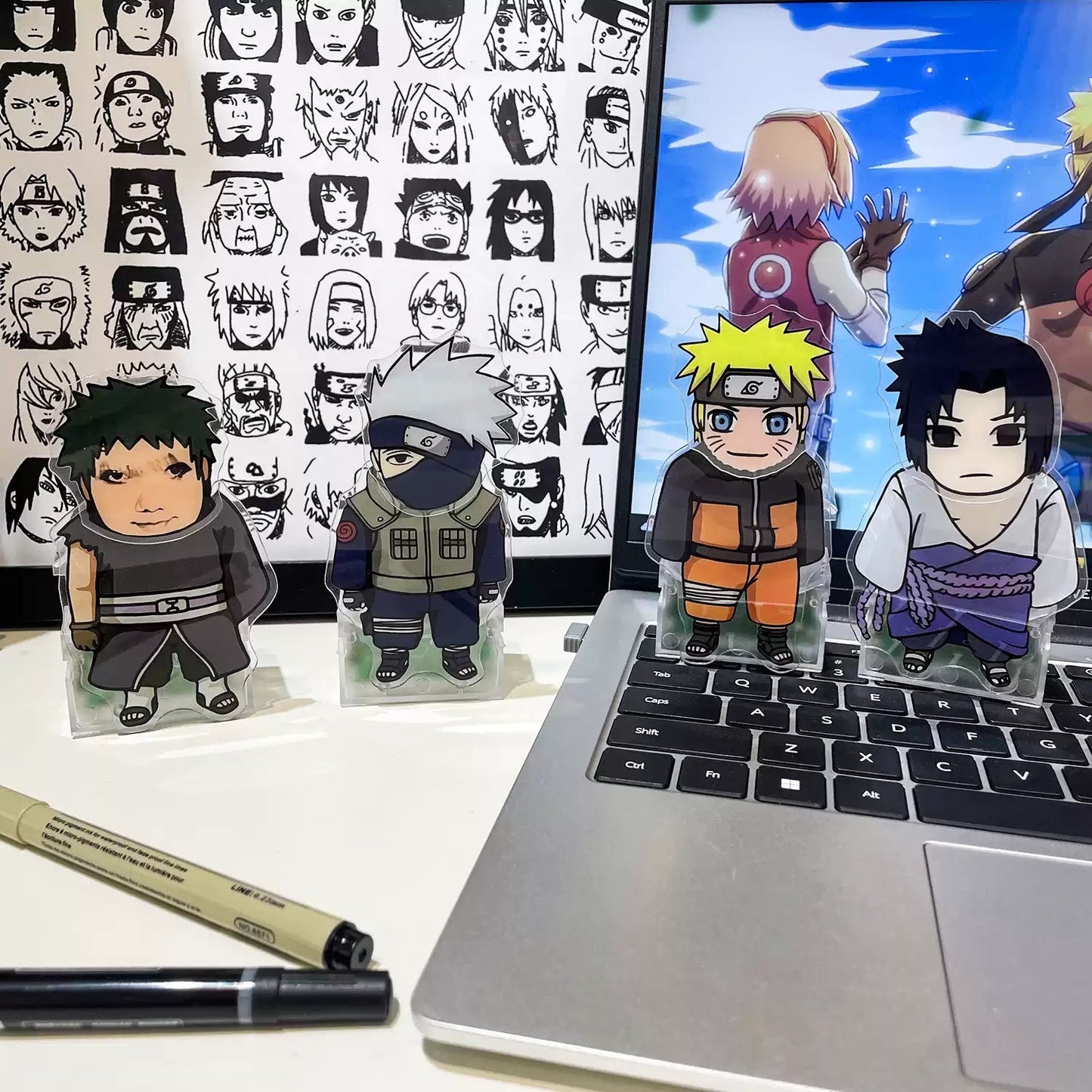 Sasuke/Kakashi/Obito Acrylic Shake head Desktop Car Ornament - Assemble and Enjoy the Fun
