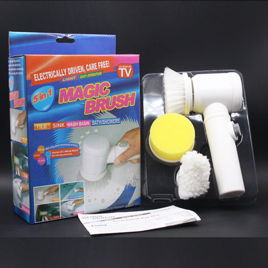 Cepillo de limpieza eléctrico 5 en 1 para cocina, baño, hogar, cepillo mágico