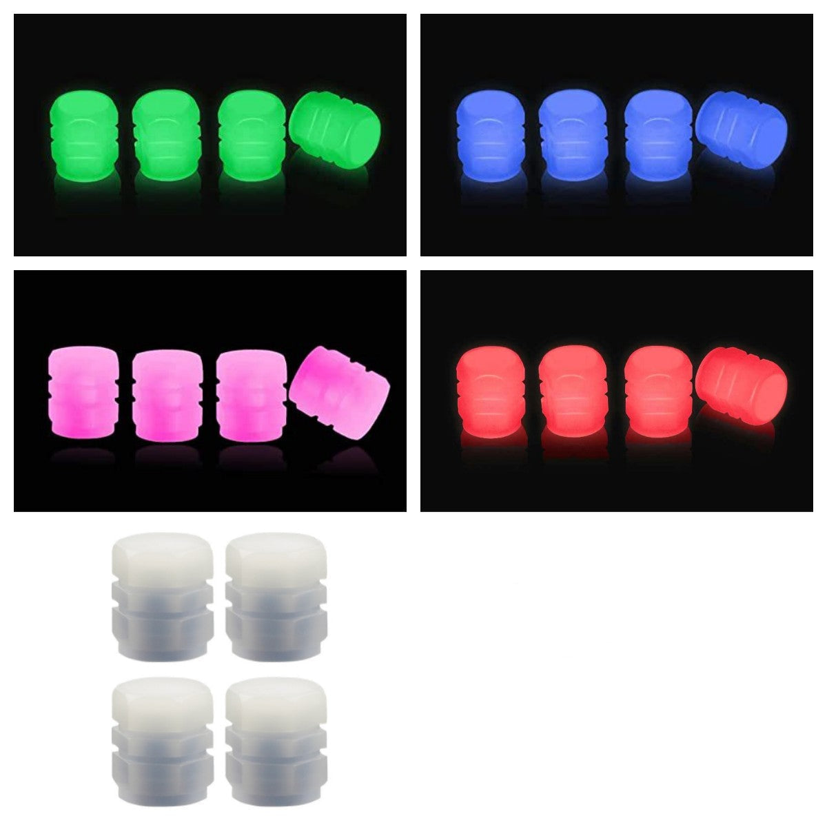 Tapa de válvula luminosa para automóviles y bicicletas Cubierta de núcleo luminoso para válvula de neumático de vacío