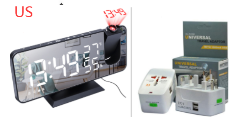 Reloj despertador con proyección de radio multifuncional
