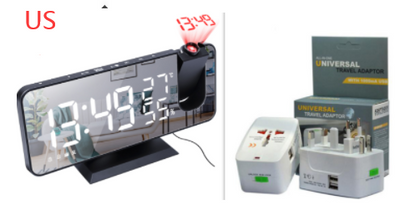 Reloj despertador con proyección de radio multifuncional