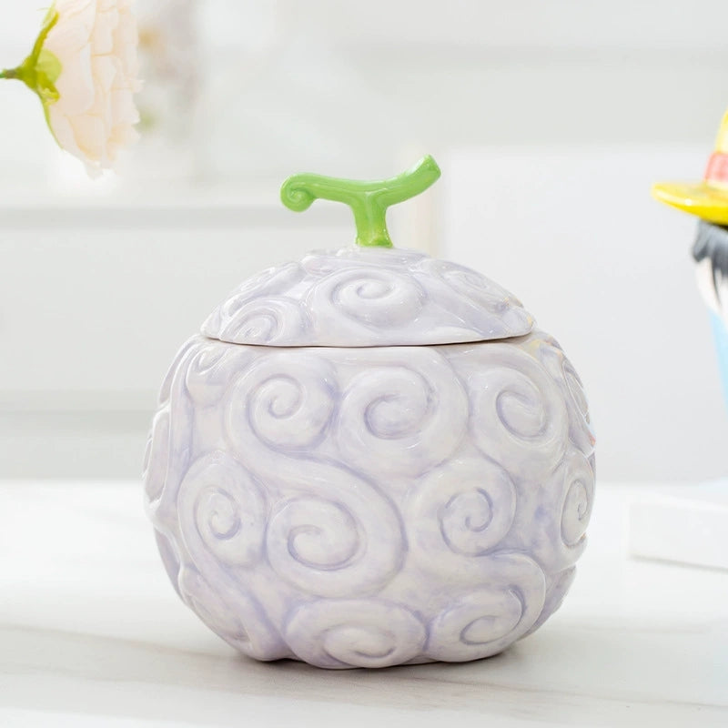 Luffy - themed Ceramic Cup & Rubber Devil Fruit - shaped Ashtray