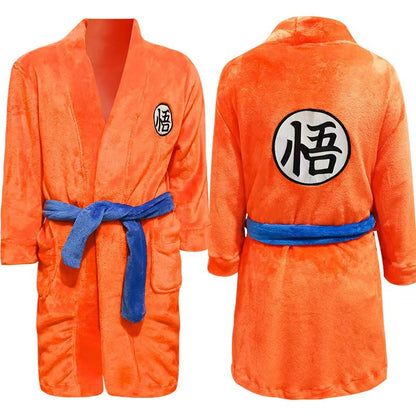 Son Goku Flannel Nightgown Bathrobe - Fall asleep in a comfortable nightgown