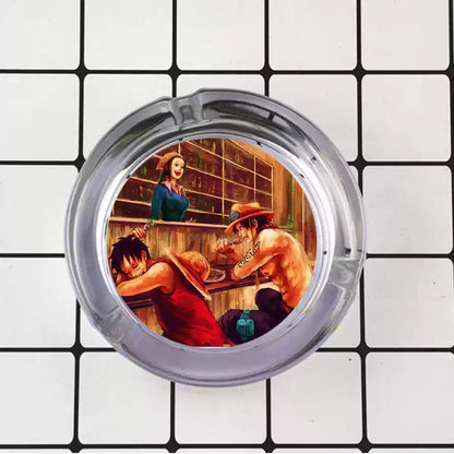 Luffy/Zoro/Sanji Glass Ashtray - Set Sail on Smoky Seas