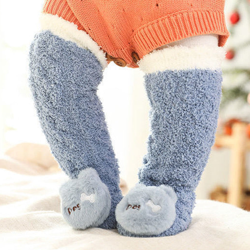 Flauschige Baby-Hausschuhsocken