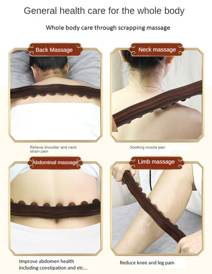 Palo de masaje para raspar la piel del cuerpo