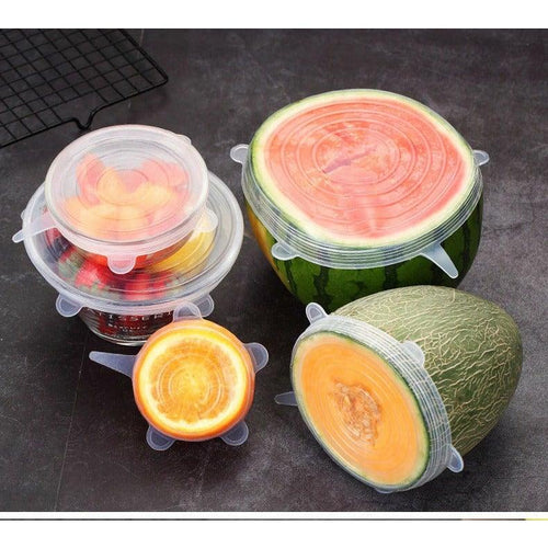 6 Stück/Set Lebensmittel-Silikon-Abdeckkappen 