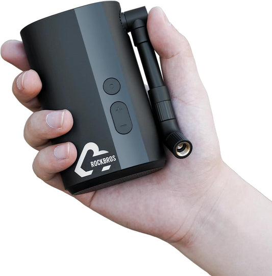 ROCKBROS 150PSI Minipumpe, schnelles Aufpumpen, automatische Abschaltung, digitales Manometer 