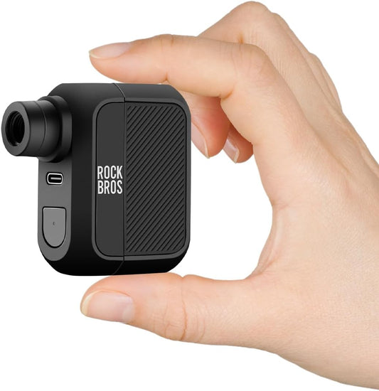 ROCKBROS Mini-Elektrofahrradpumpe, tragbar, 100 PSI, mit Typ-C-Aufladung 