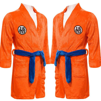 Son Goku Flannel Nightgown Bathrobe - Fall asleep in a comfortable nightgown