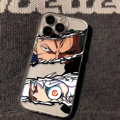 Luffy/Zoro iPhone silicone crash-resistant phone case