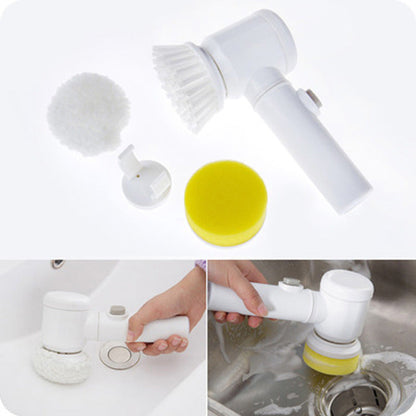 Cepillo de limpieza eléctrico 5 en 1 para cocina, baño, hogar, cepillo mágico