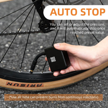 ROCKBROS AS1 Pro Mini-Elektroluftpumpe 120 PSI Erweiterte Akkulaufzeit 