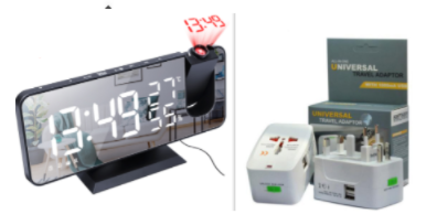 Reloj despertador con proyección de radio multifuncional