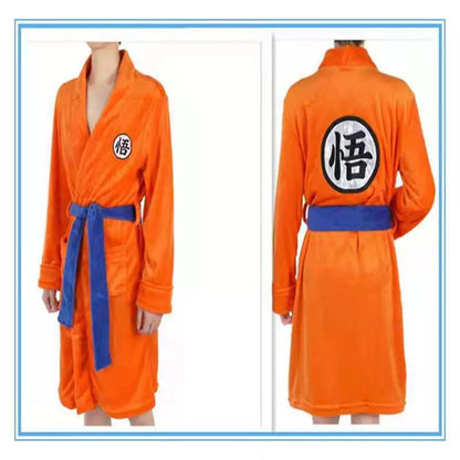 Son Goku Flannel Nightgown Bathrobe - Fall asleep in a comfortable nightgown