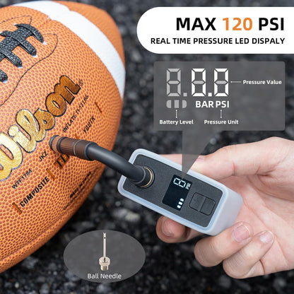 ROCKBROS AS1 Pro Mini-Elektroluftpumpe 120 PSI Erweiterte Akkulaufzeit 