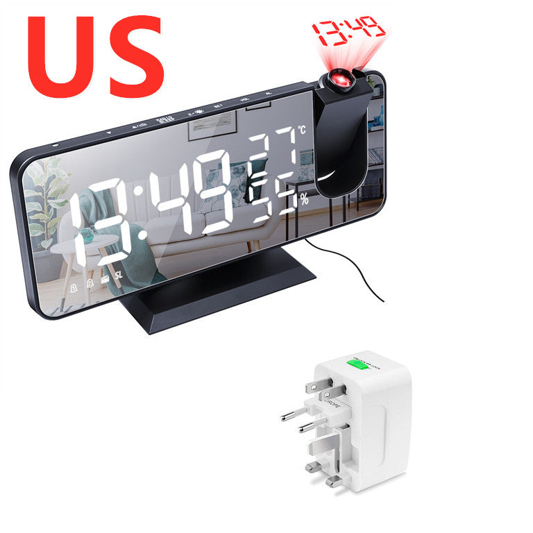 Reloj despertador con proyección de radio multifuncional