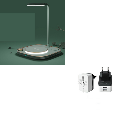 Cargador magnético inalámbrico tres en uno Lámpara de escritorio de carga rápida de 15 W Adecuado para teléfono móvil Reloj Auriculares