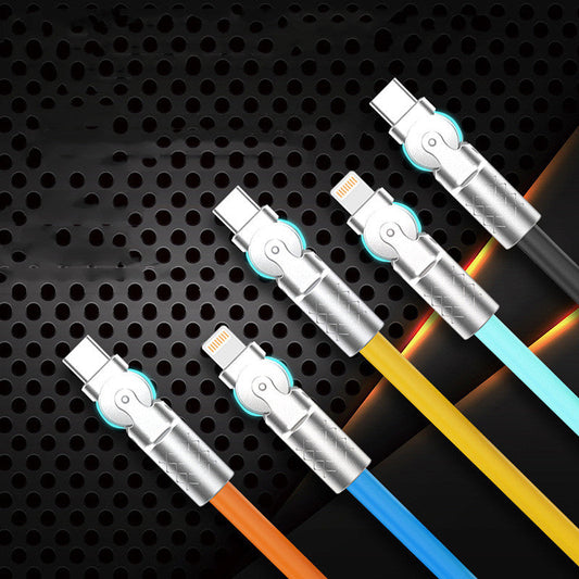 Cable de carga USB giratorio Apple y Type-C