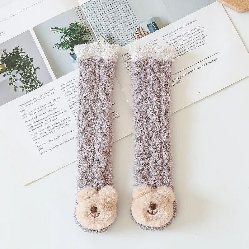 Flauschige Baby-Hausschuhsocken