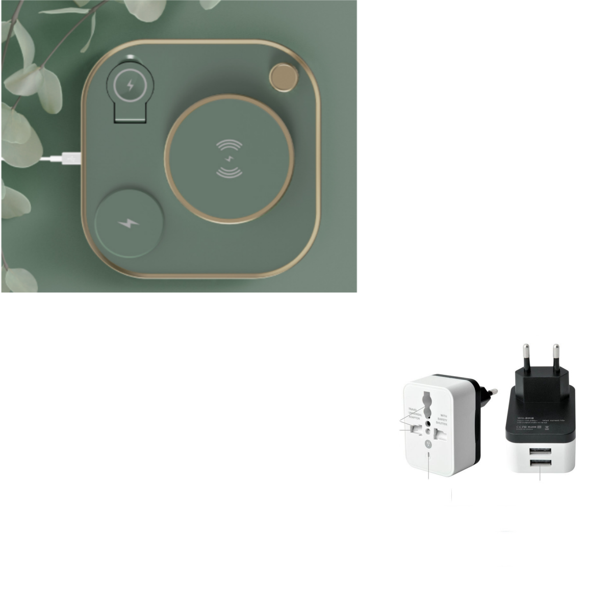 Cargador magnético inalámbrico tres en uno Lámpara de escritorio de carga rápida de 15 W Adecuado para teléfono móvil Reloj Auriculares