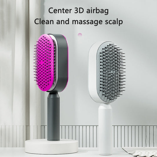 Cepillo para el cabello autolimpiante 