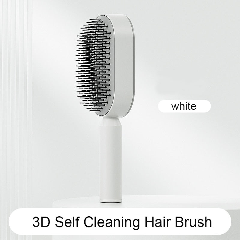 Cepillo para el cabello autolimpiante 