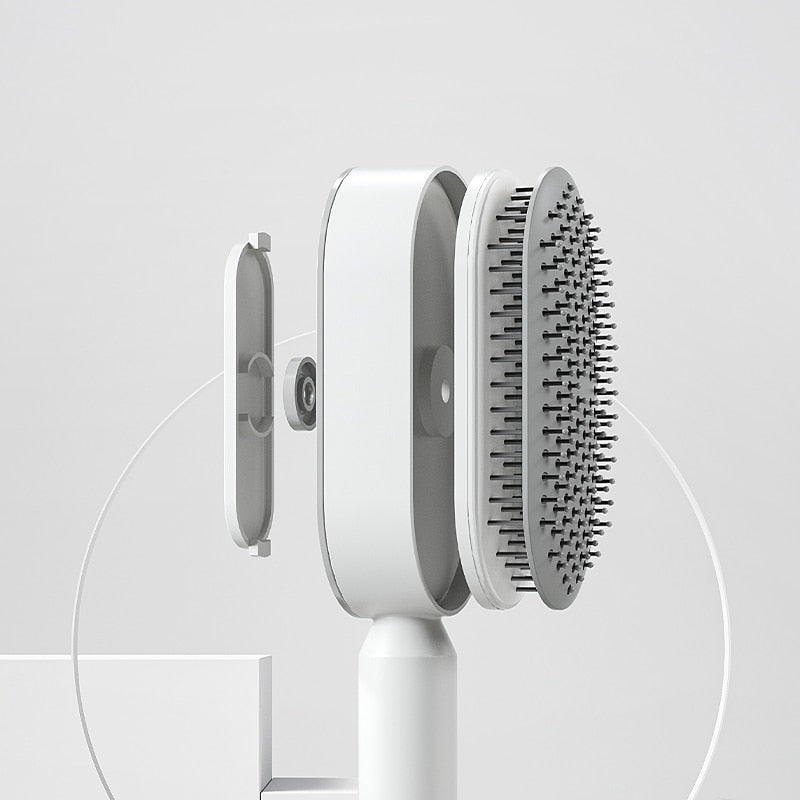 Cepillo para el cabello autolimpiante 