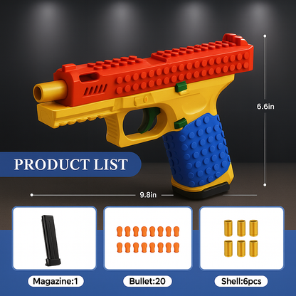 Voxdar® Pistol – Buildable Brick  Blaster