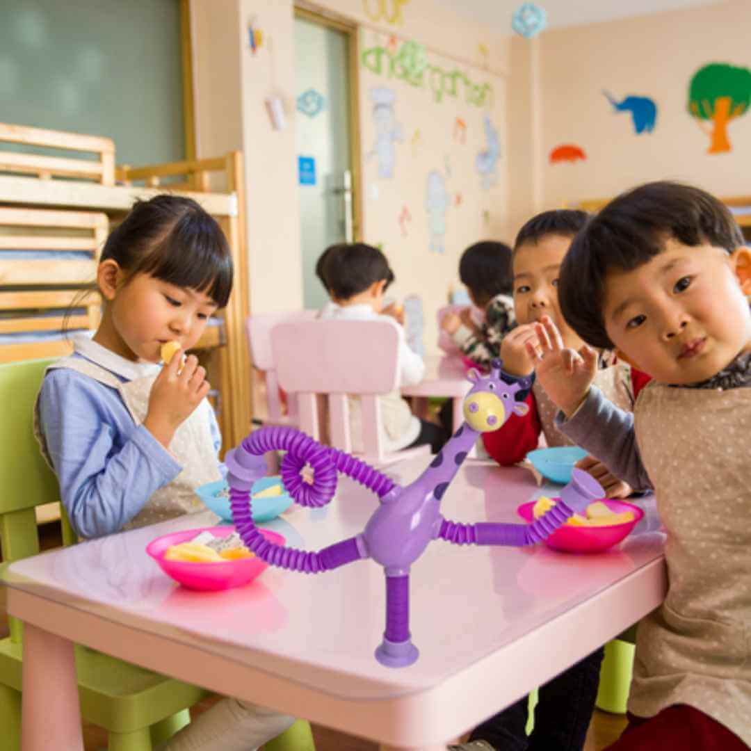 Cartoon Saugnapf Teleskoprohr Giraffe-Stressabbau Spielzeug