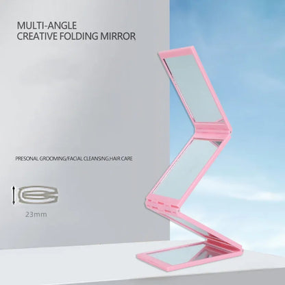 Um 360° faltbarer 4-Panel-Schminkspiegel für Haar-Styling und Pflege