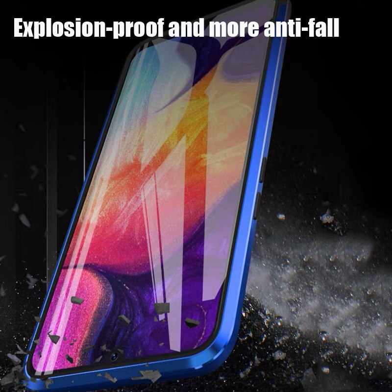 Funda metálica magnética de doble cara para Samsung Galaxy S22 S21 UItra S10 Plus para Note10 20 A12