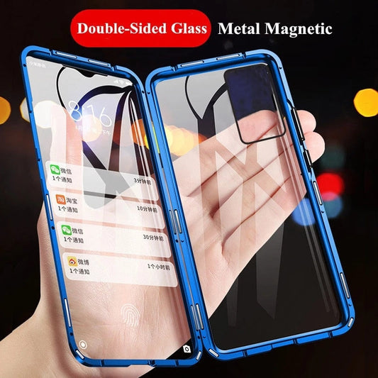 Funda metálica magnética de doble cara para Samsung Galaxy S22 S21 UItra S10 Plus para Note10 20 A12