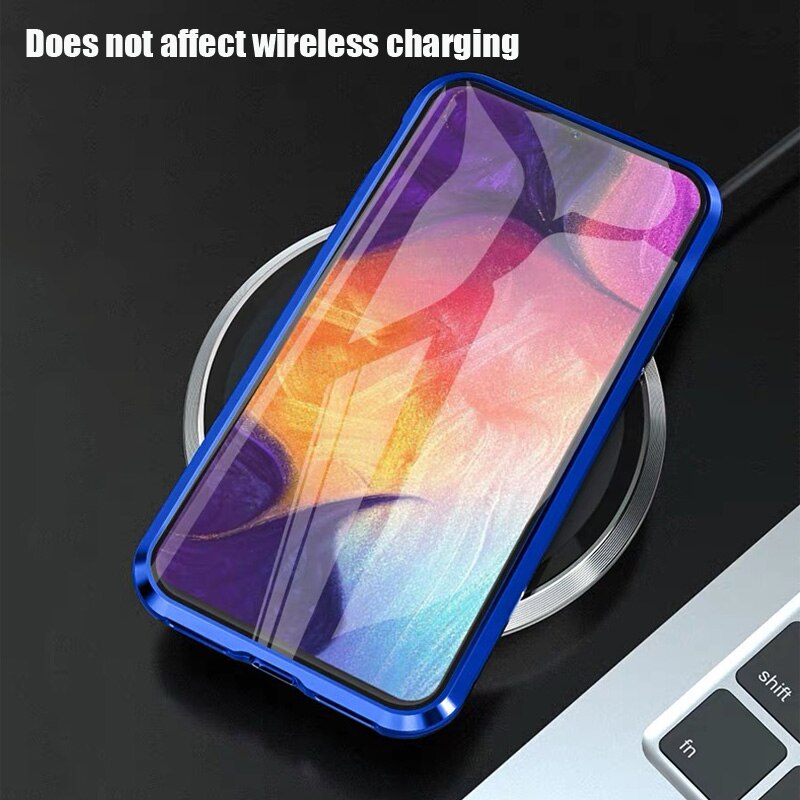 Funda metálica magnética de doble cara para Samsung Galaxy S22 S21 UItra S10 Plus para Note10 20 A12