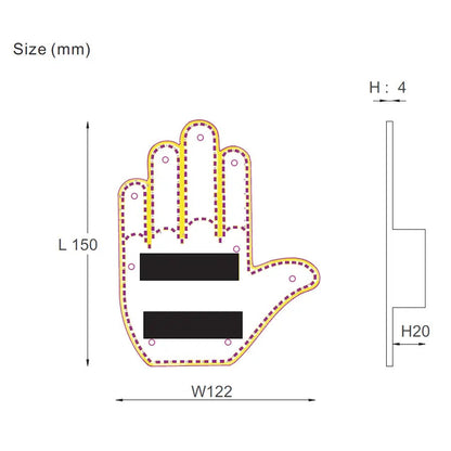 GloGesture™ - Señal de mano con LED
