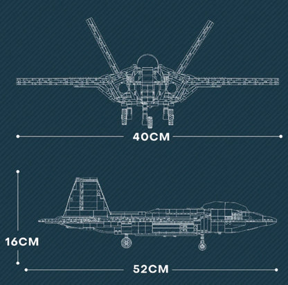 BRICKOPS LOCKHEAD MARTIN F-22 RAPTOR (2,000 Pieces)