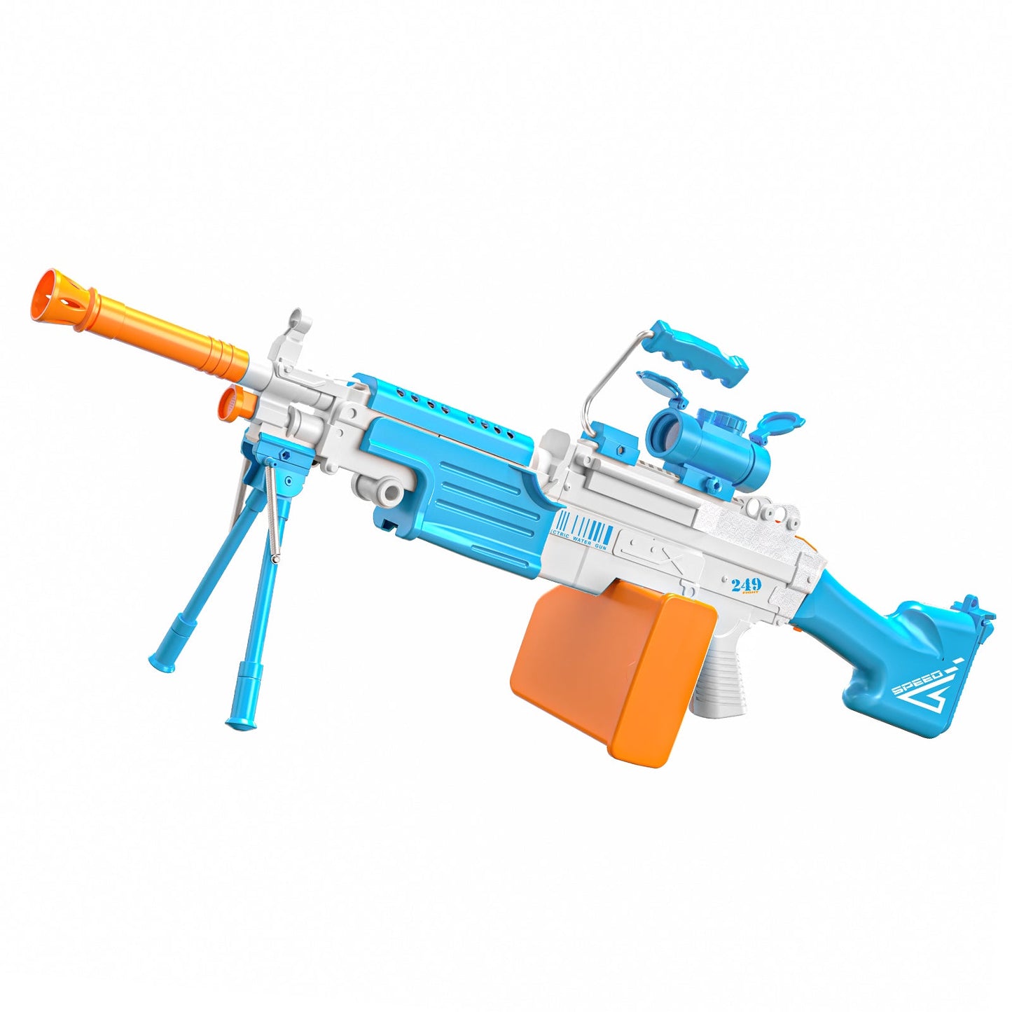 Youcheertoy M249 - Pistola de agua eléctrica de gran capacidad, juguete automático para remojo en agua, 14+