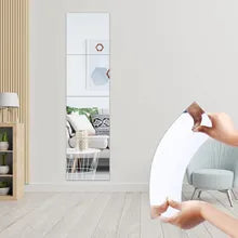 Adhesivo de pared con espejo irrompible y autoadhesivo para baño y decoración del hogar