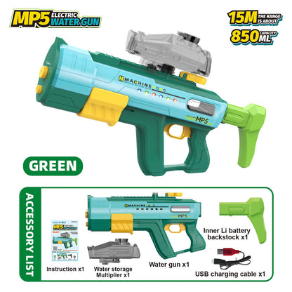 New Model MP5 Fully Automatic Electric Water Gun with Built-in Motor，14+