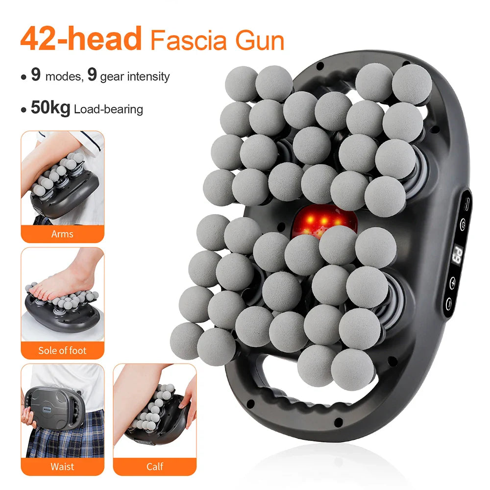 42-Heads Fascia Gun High-Frequency Vibration Body Massager