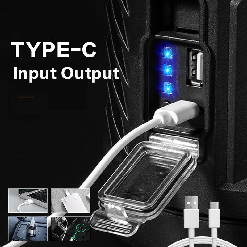 Solar Hochleistungs-Multifunktionstaschenlampe