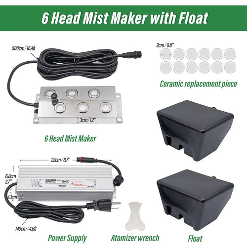 6-Kopf-Ultraschall-Zerstäuber-Luftbefeuchter