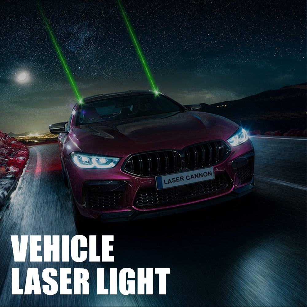 Sistema de iluminación de alerta láser en la carretera