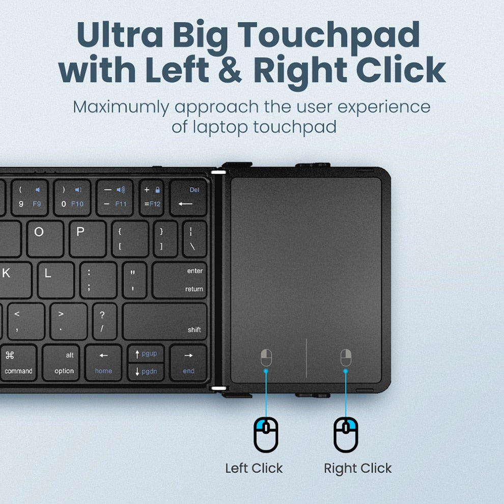 Dreifach faltbare kabellose Tastatur