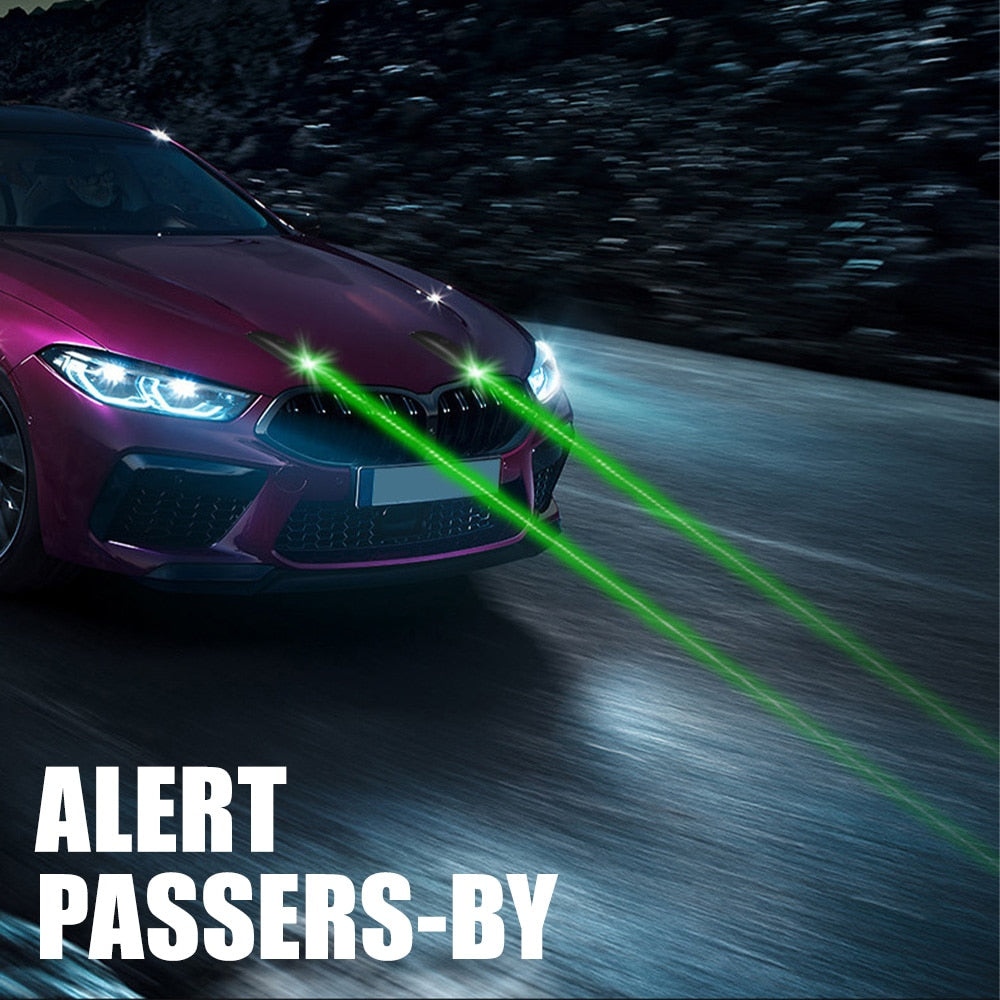 Sistema de iluminación de alerta láser en la carretera