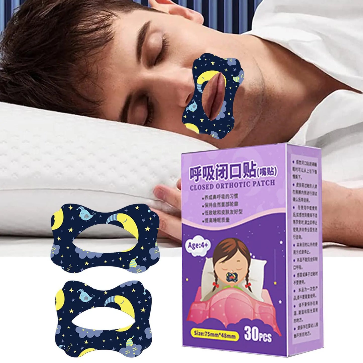 30 Stück Anti-Schnarch-Aufkleber.