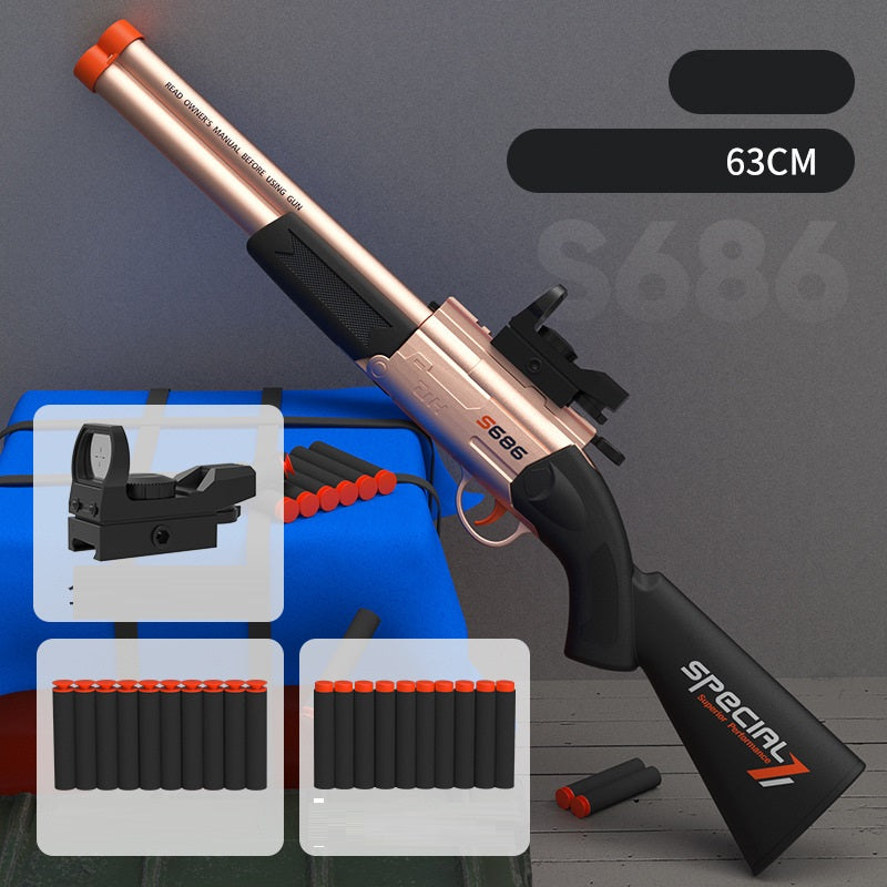 S686 Doppelläufige Soft Bullet Shotgun Spielzeugpistole 