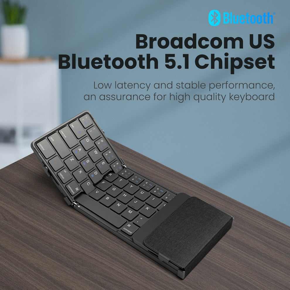 Dreifach faltbare kabellose Tastatur