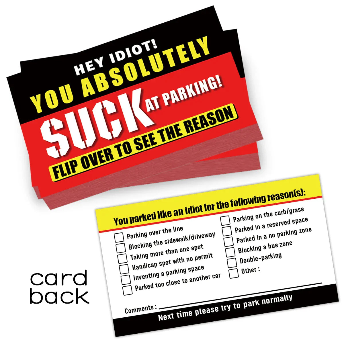 Stop Bad Parking Cards® (50er-Packung) 