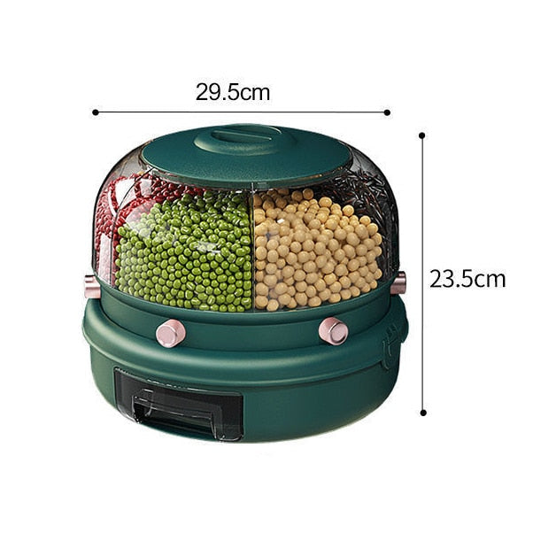 Dispensador de cereales giratorio